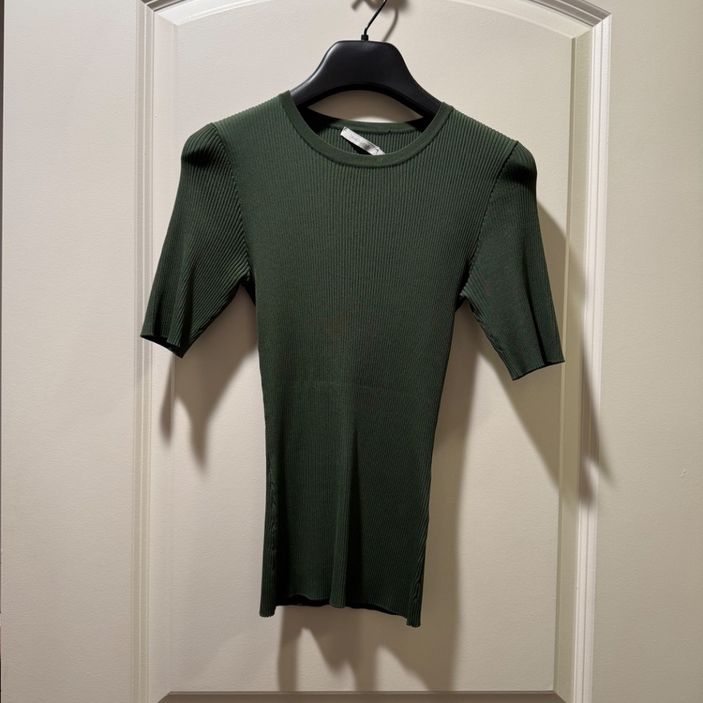 ZIMMERMANN POPPY KNIT TEE Size 0 Olive - Picture 3 of 7
